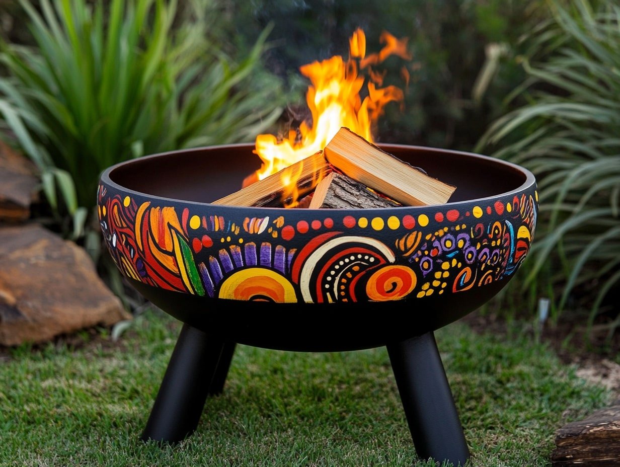 Turn Your Fire Pit Into Garden Art With Bold Paint