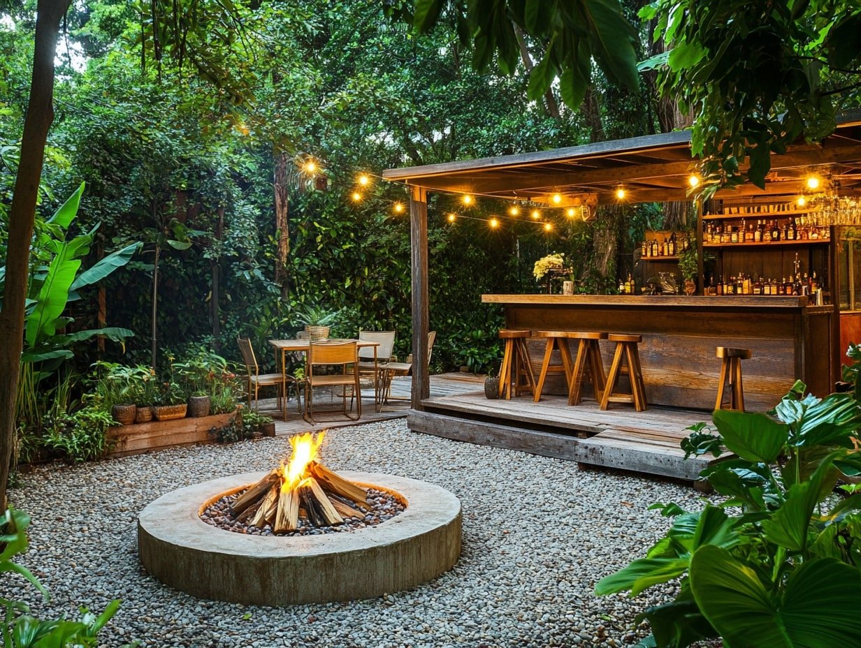 Add a Garden Bar Near Your Fire Pit
