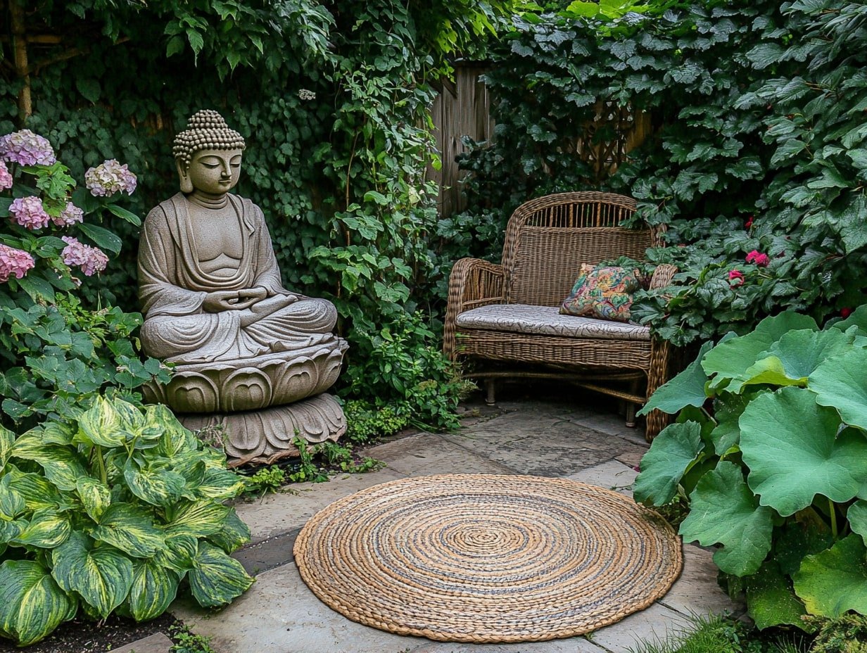 Garden Calm with a Buddha-Inspired Nook