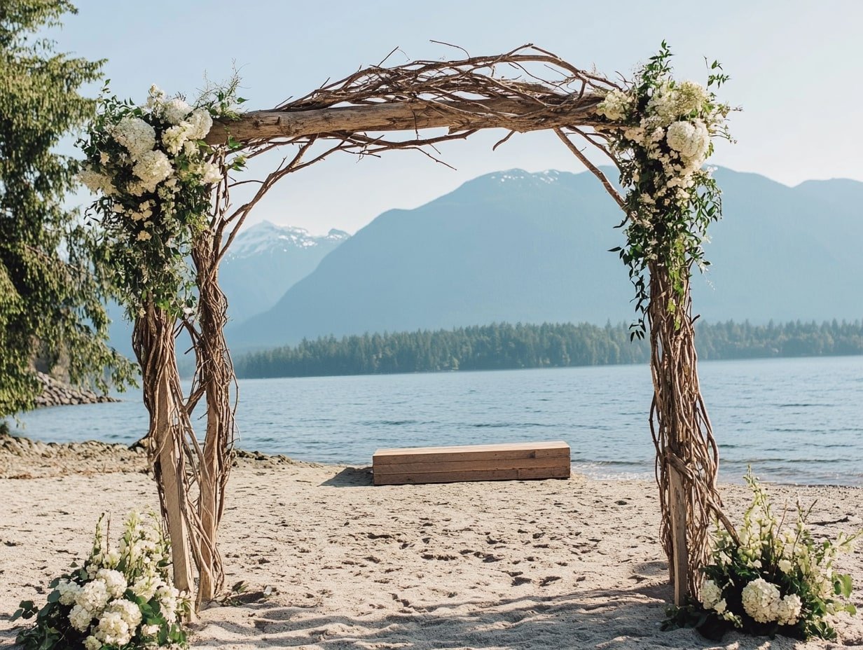 Simple Yet Stunning Beach Wedding Backdrop