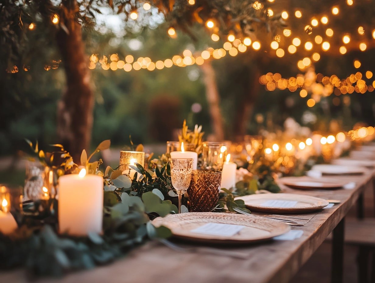 Candlelit Reception Table for a Romantic Winter Glow