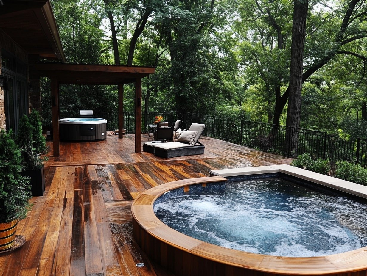 Create Multiple Deck Levels Around the Pool for a Tiered Retreat Feel