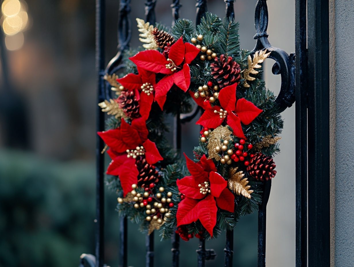 DIY Holiday Wreaths for Outdoor Gates