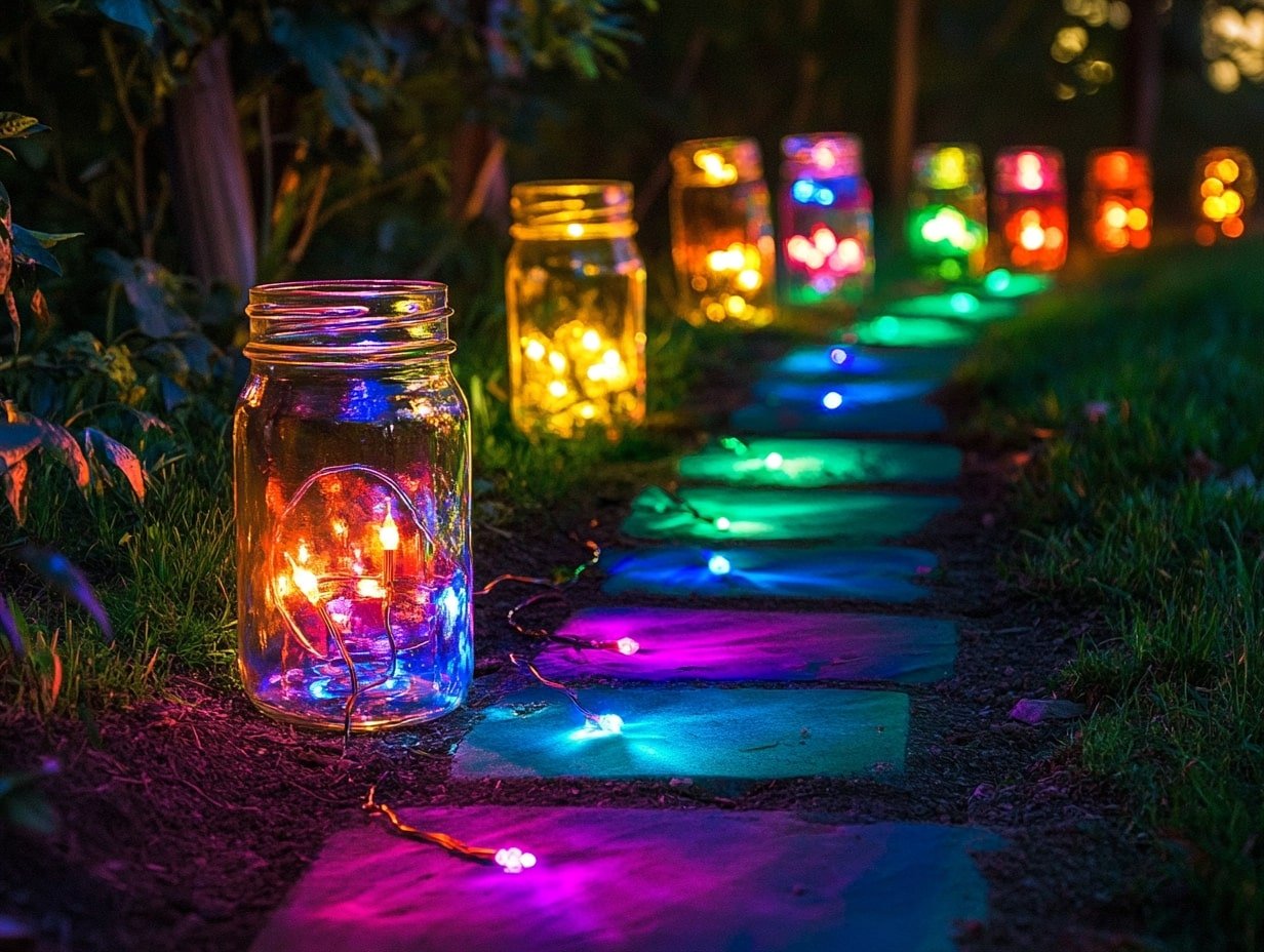 DIY Pathway Lights with Mason Jars