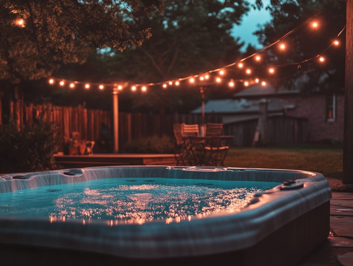 Decorate an Elevated Pool With Fairy Lights for a Magical Backyard Glow