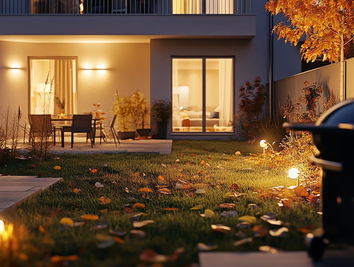 Fall Evenings with Subtle Lawn Illumination