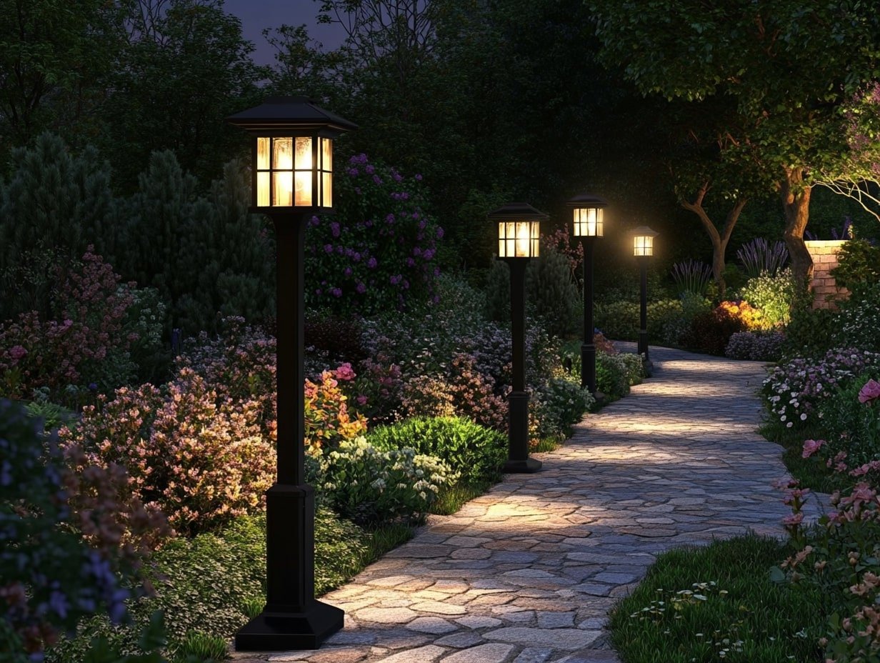Line a Garden Walkway With Lantern-Style Path Lights
