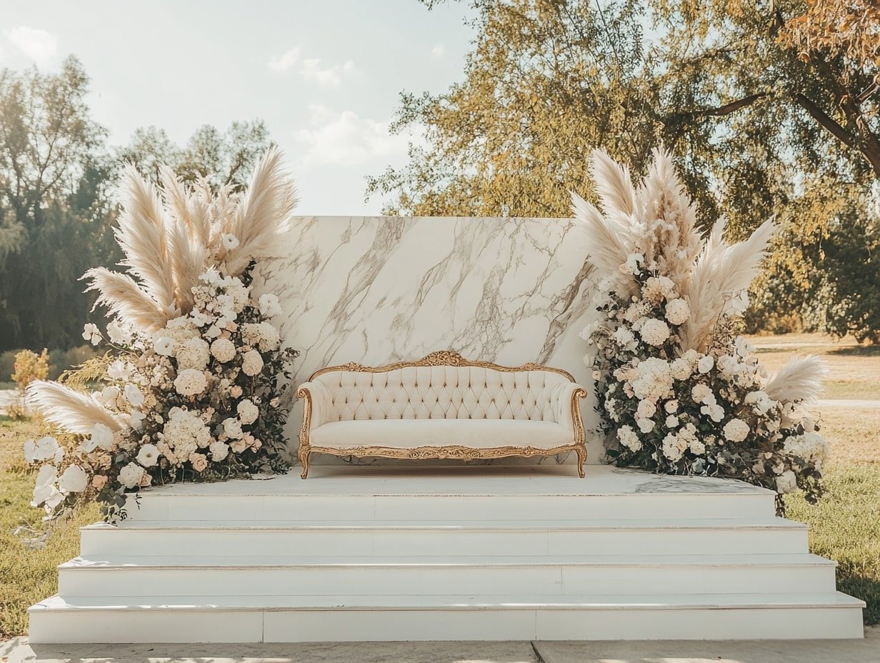 Modern Glam Wedding Stage