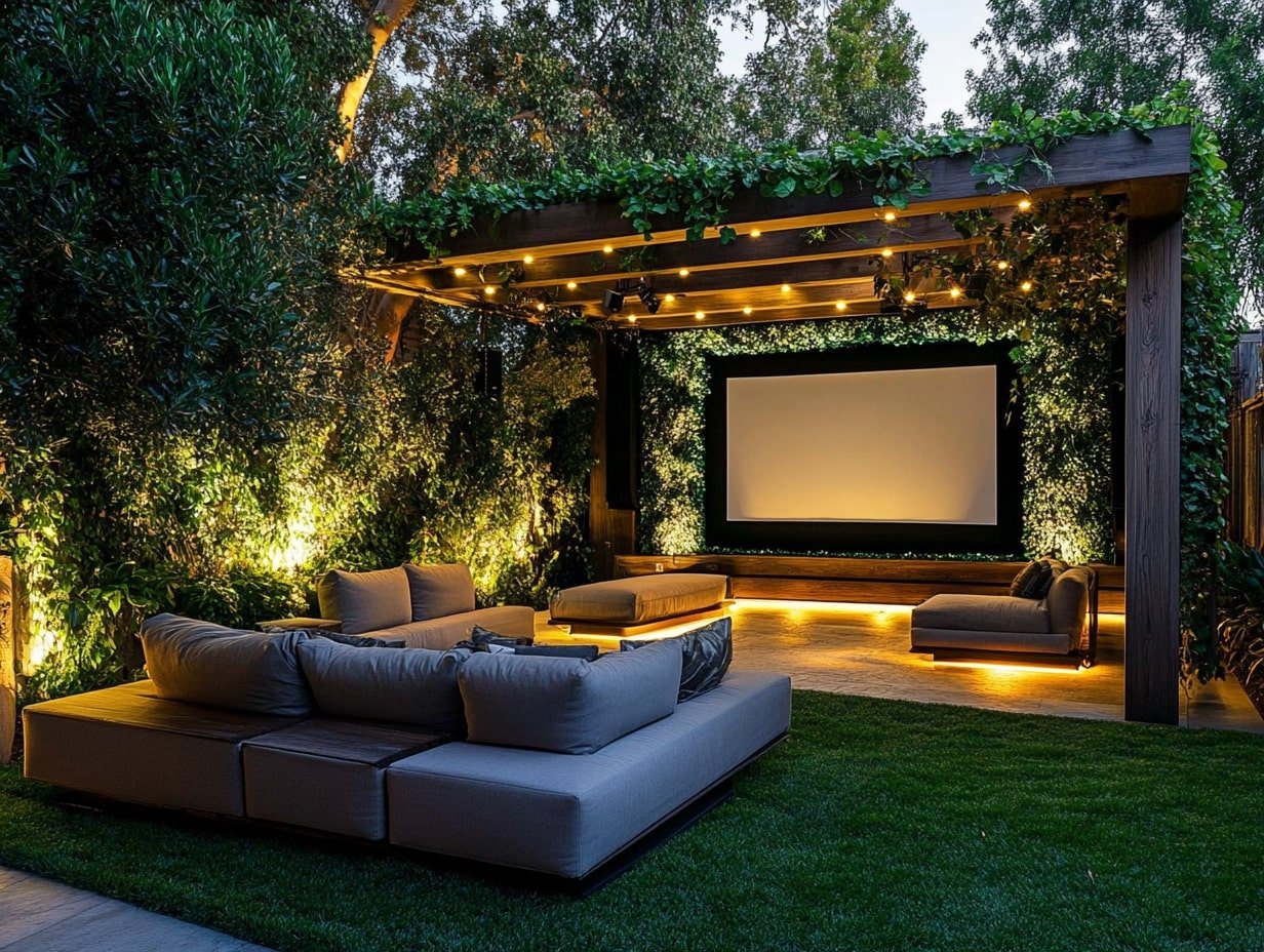 Backyard Cinema Garden Setup