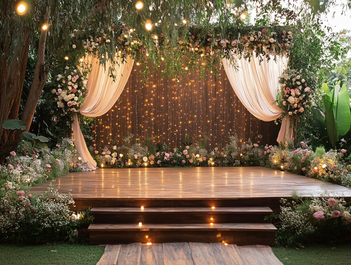 Fairy Light Forest Wedding Stage to Steal