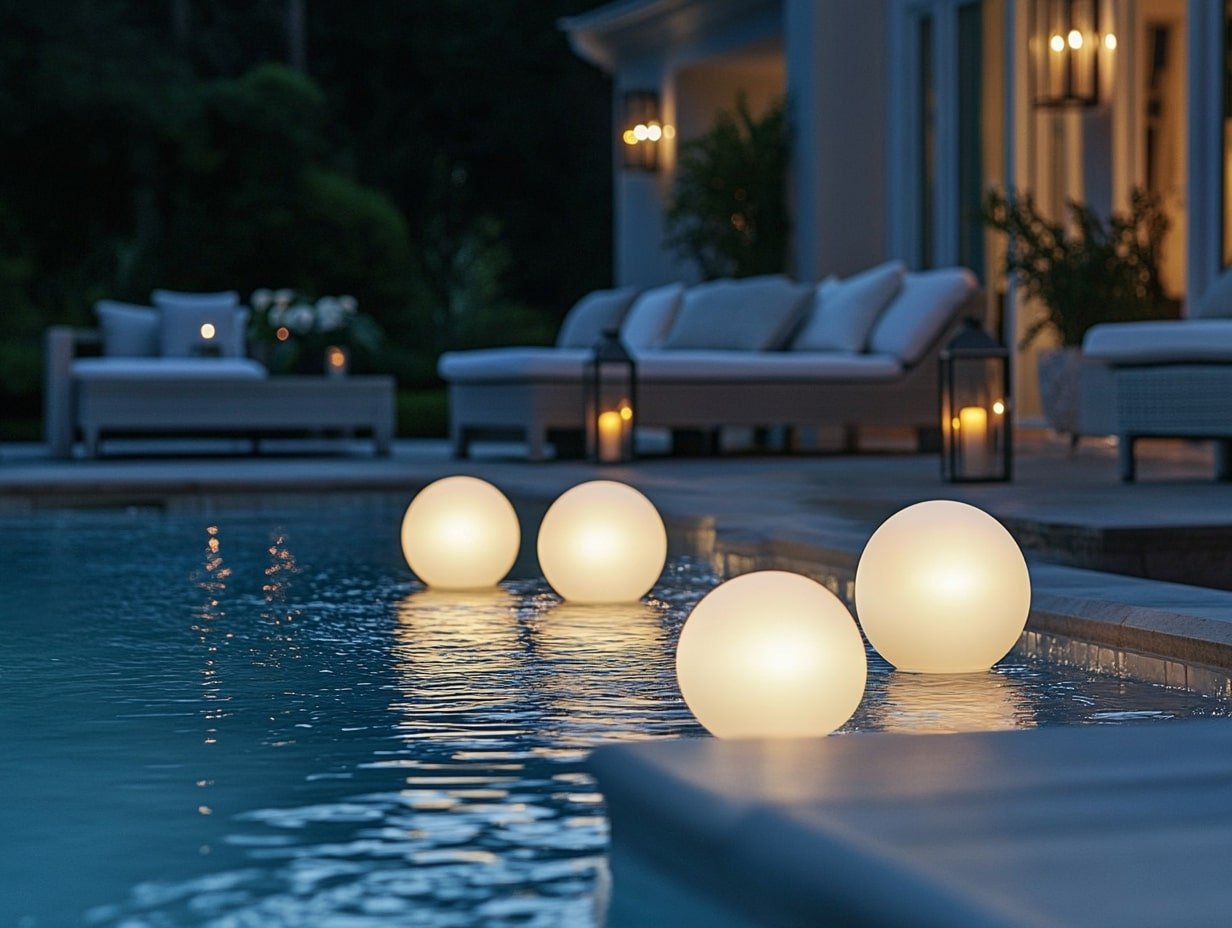 Light Up Your Pool with Elegant Solar Orbs