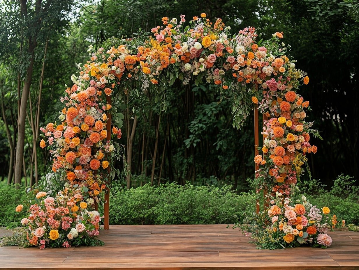 Floral Wedding Backdrop for Outdoor Ceremonies