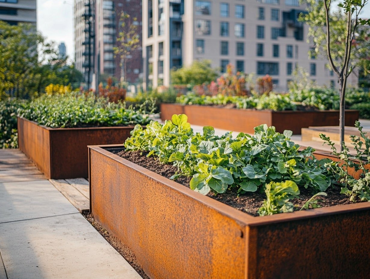 Geometric Raised Beds for a Sleek Urban Garden