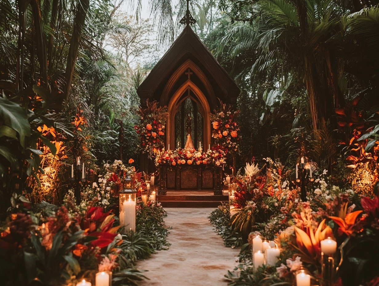 Dark Romance Wedding Stage