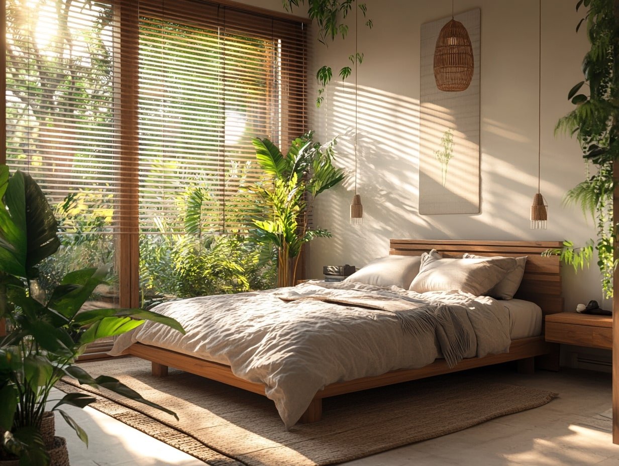 Cozy Guest Room Surrounded by Green