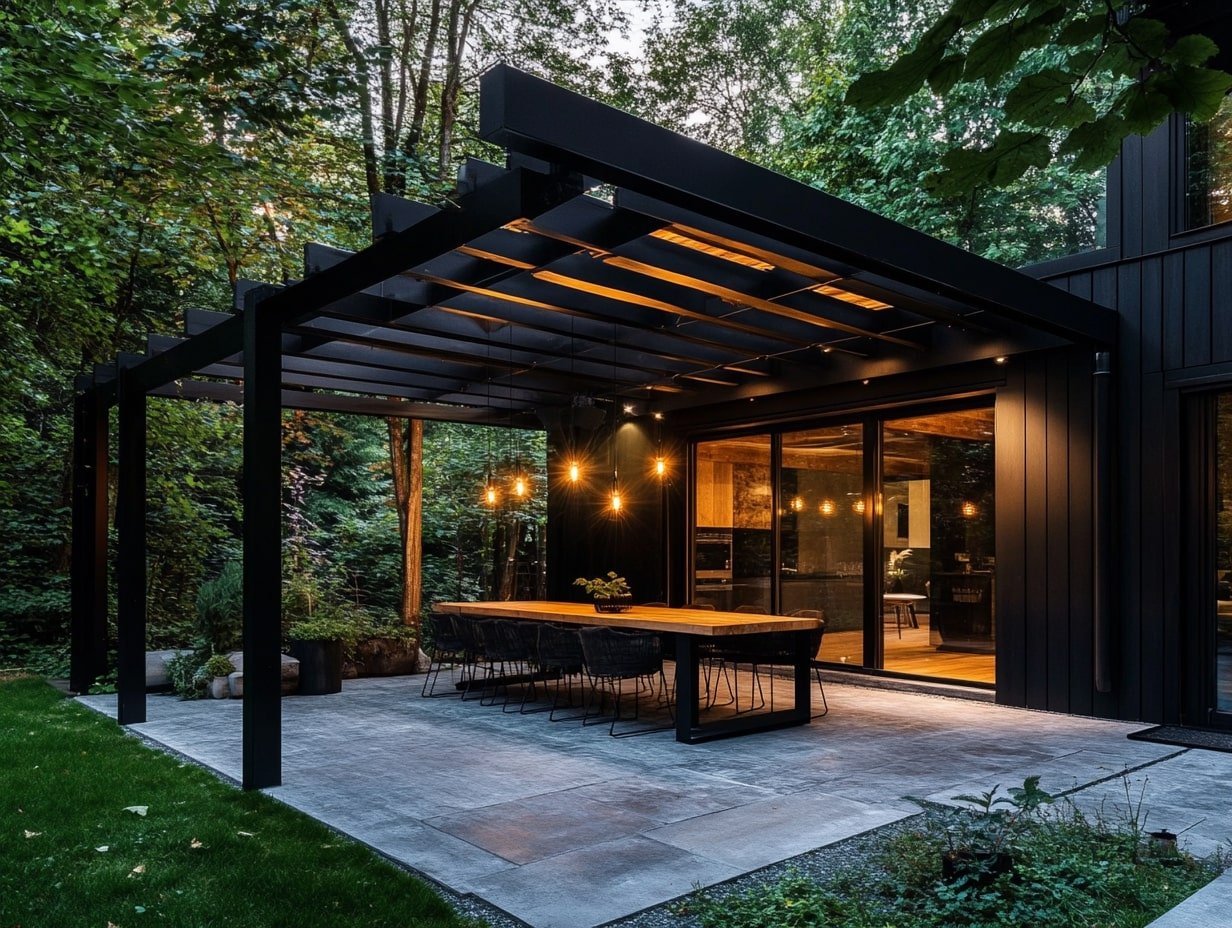 Hanging LED Paper Lanterns Under Your Pergola
