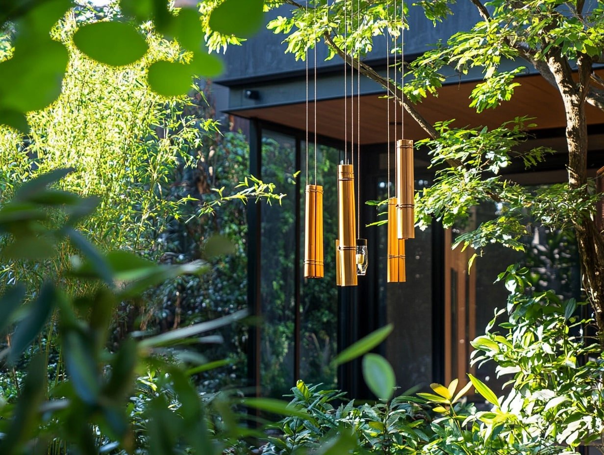 Add Soothing Sounds with Tree-Hung Wind Chimes