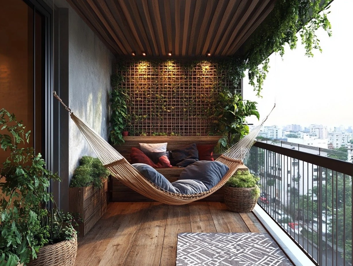 Hang a Hammock for Relaxation and Turn Your Balcony into a Mini Escape