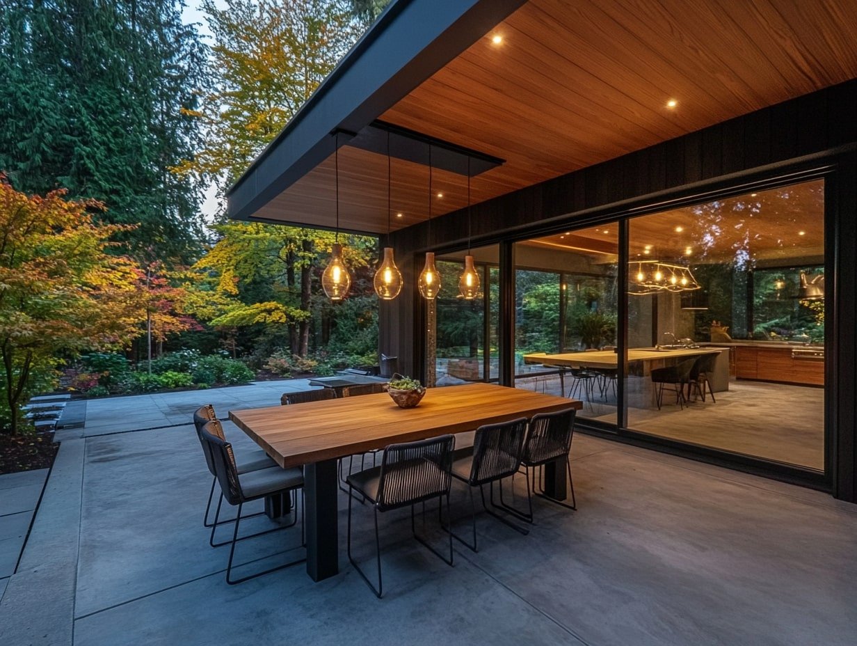 Soft Glow to Outdoor Dining Areas