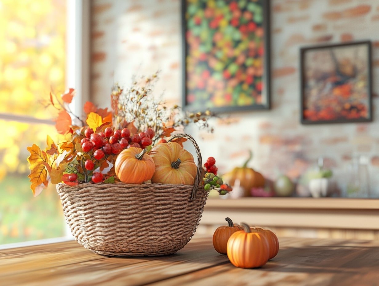 a Charming Harvest Basket Display