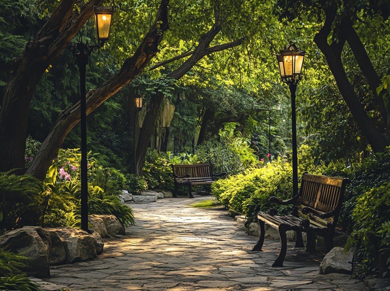 Highlight Garden Elements With Vintage Lamp Posts for a Timeless Appeal