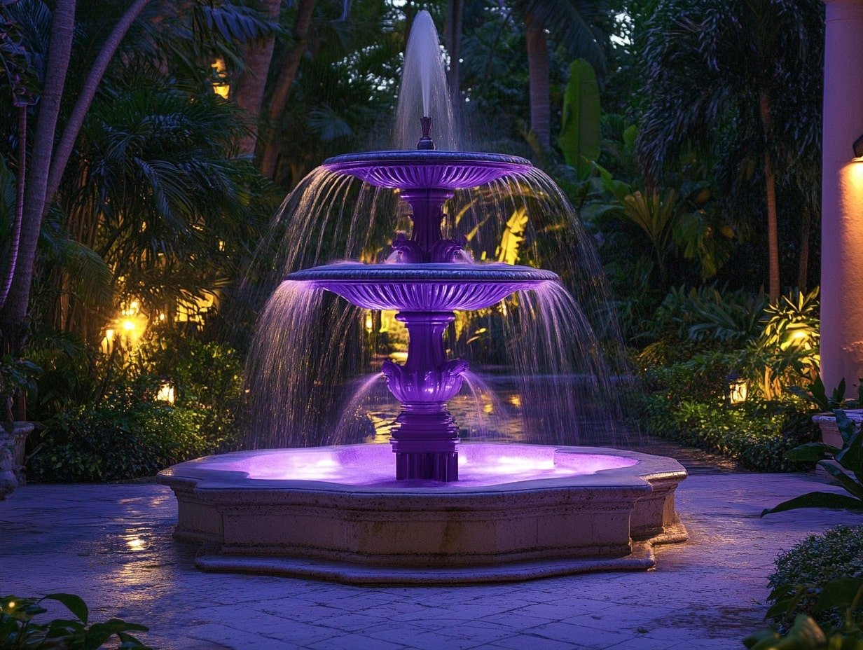 Highlight Garden Fountains with Underwater Lighting for a Mesmerizing Glow