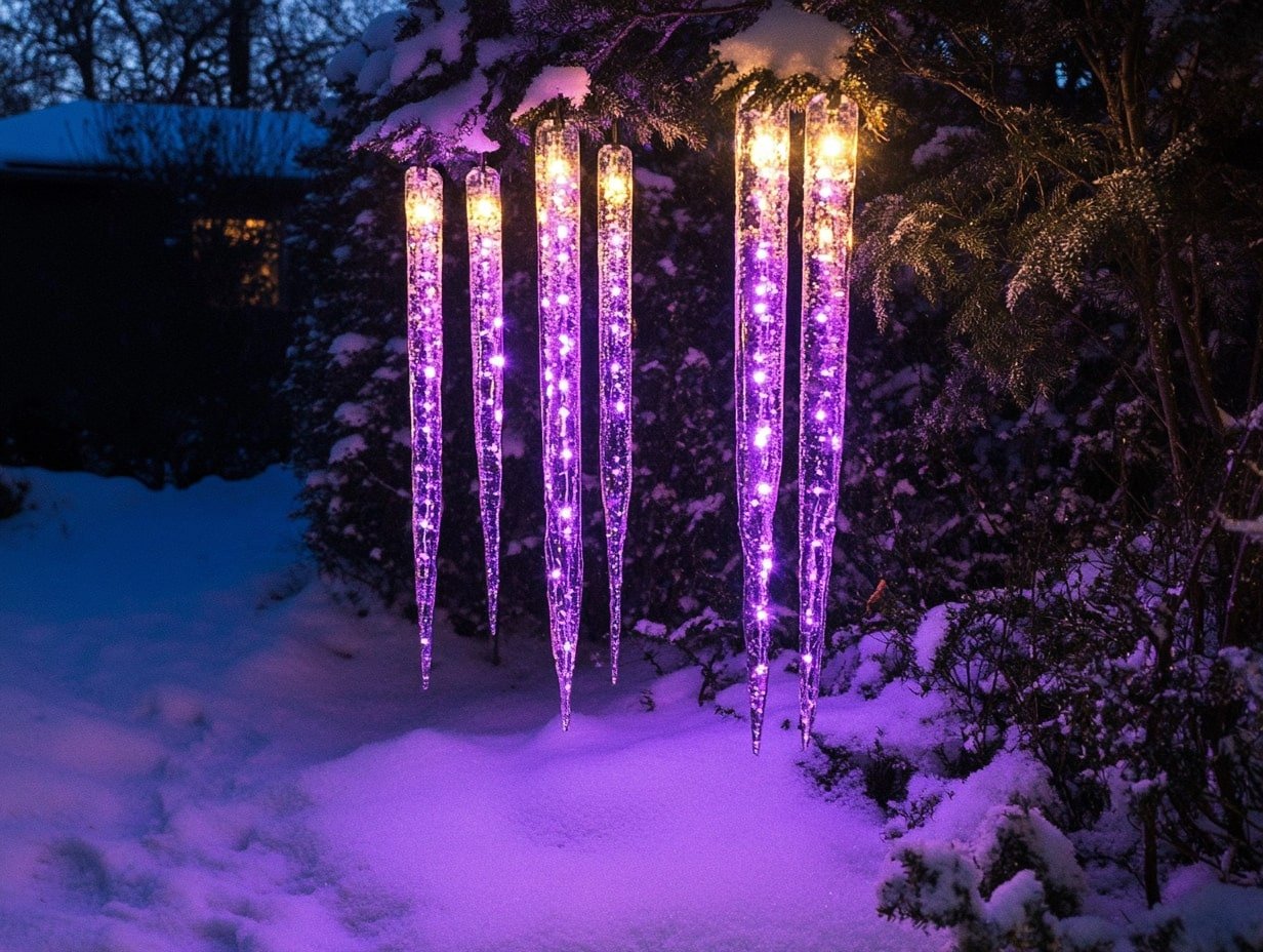 Icicle-Themed Garden Decorations