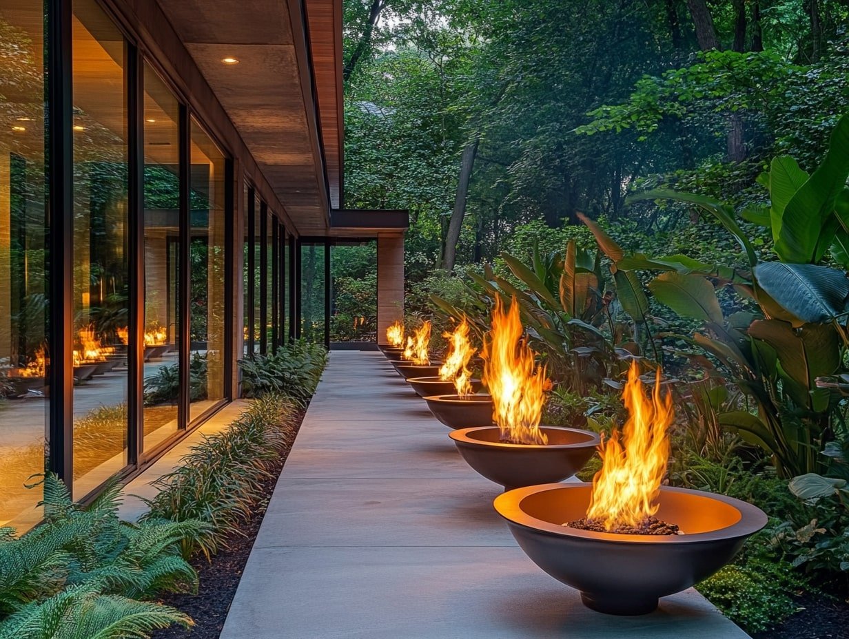 Light Up Garden Walkways with Stylish Mini Fire Pits