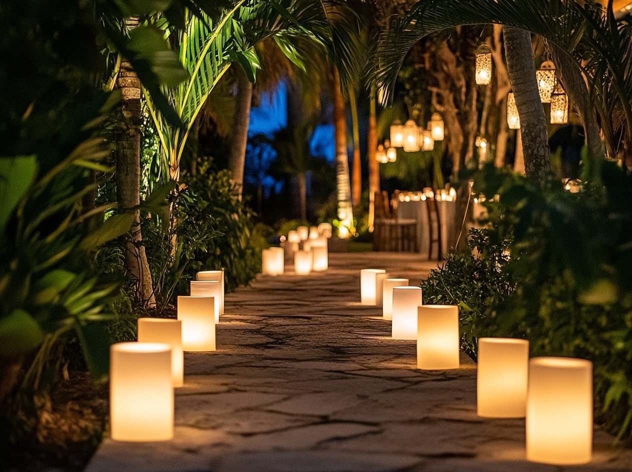 Illuminate Pathways and Walkways With Candles for a Magical Backyard Glow