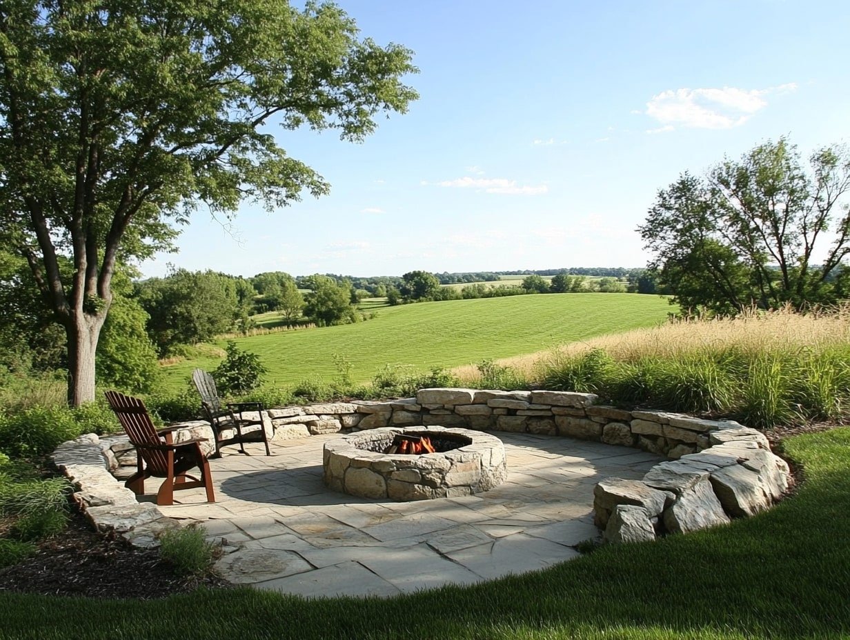 A Fire Pit Tucked Into the Hillside
