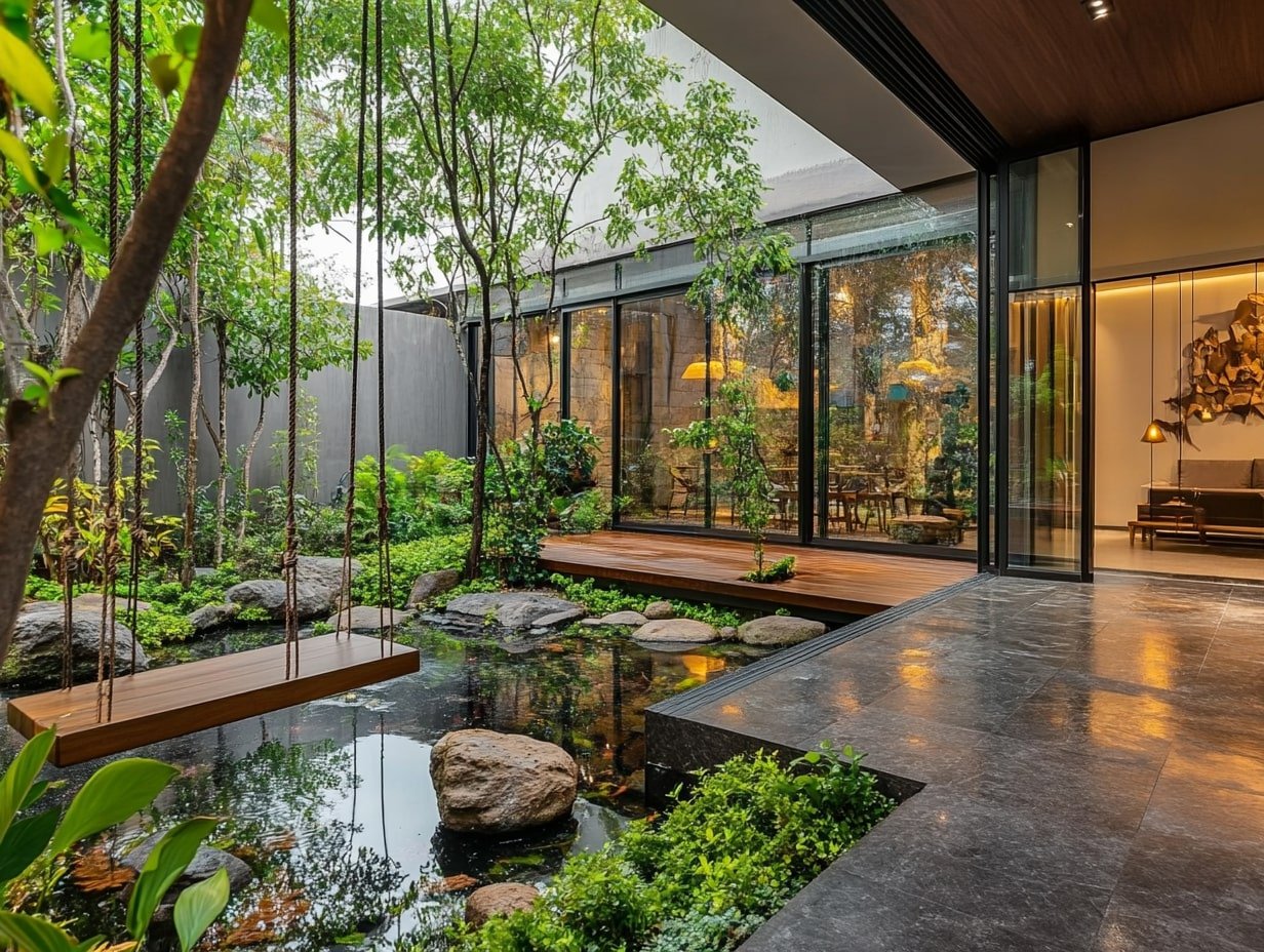 Install a Swing Over the Pond for a Whimsical Touch