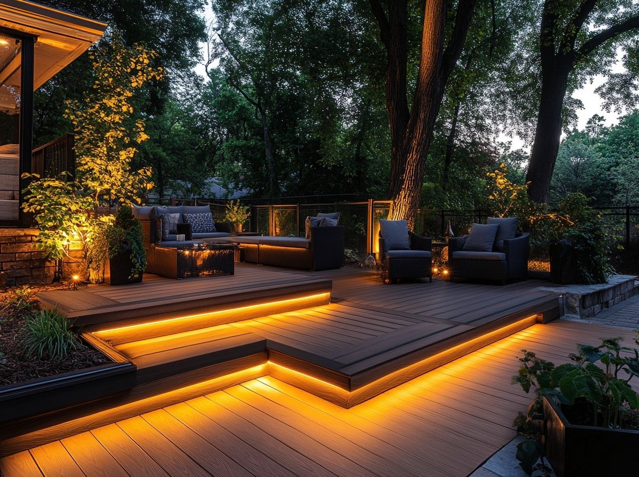 Integrate Recessed Lights Into the Deck Surface for a Sleek, Layered Look