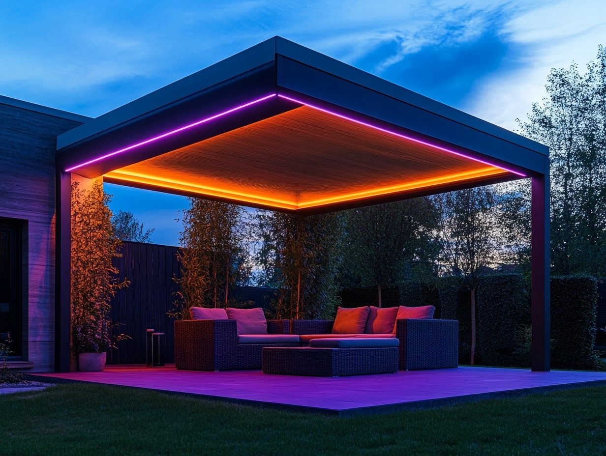 Smart LED Lighting for a Dynamic, Mood-Setting Pergola Ambiance