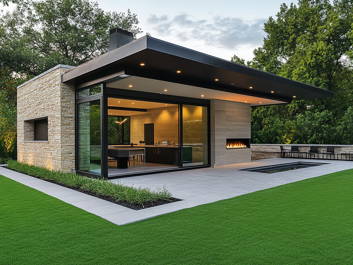 Yard with Crisp Lines and Open Space
