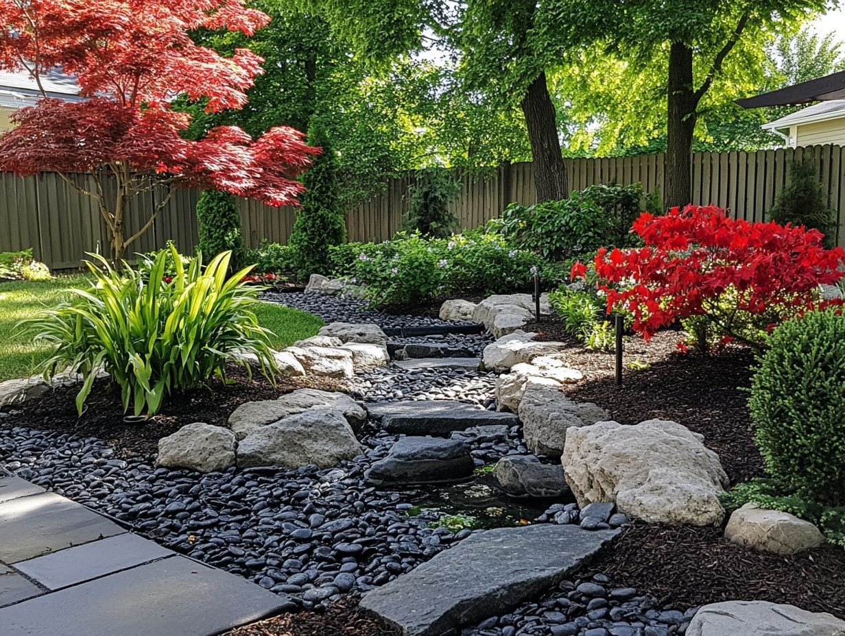 Rock Garden with Flowing Pathways