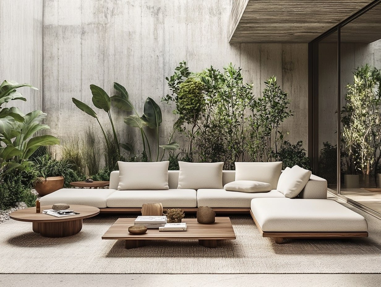 Embrace the Beauty of Minimalist Patio Design with Clean Lines and Natural Tones