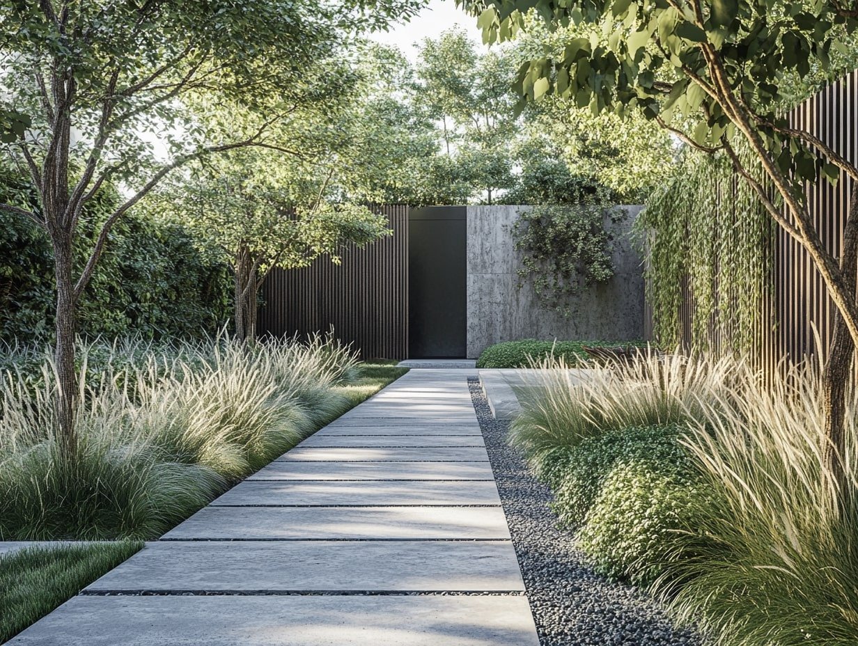 Minimalist Garden Design with Textured Greenery