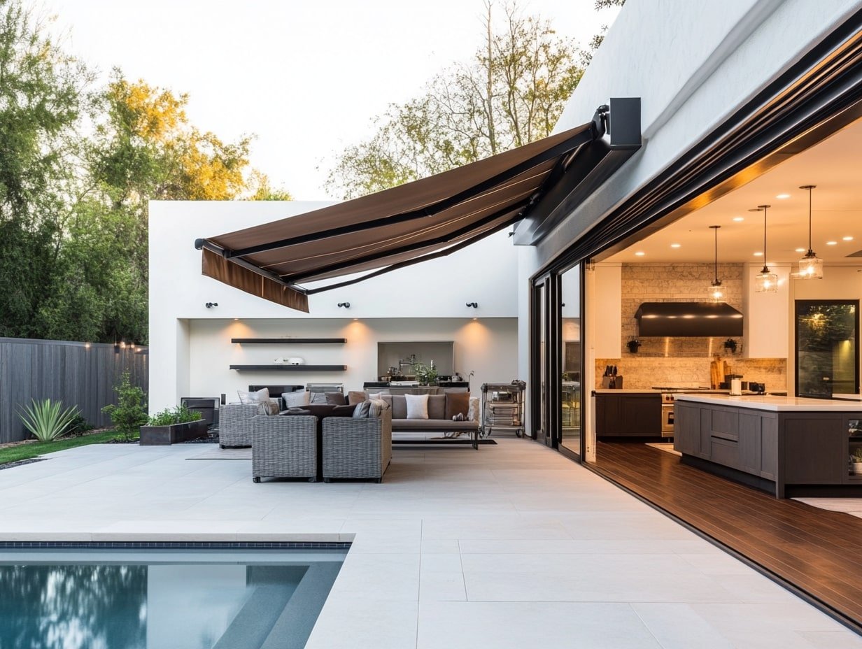 Use Sleek Retractable Shades to Elevate Your Modern Outdoor Patio Design