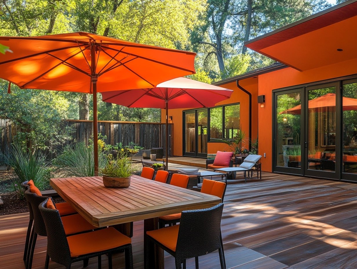 Add Vibrancy and Shade with a Bold Patio Umbrella Cluster Setup