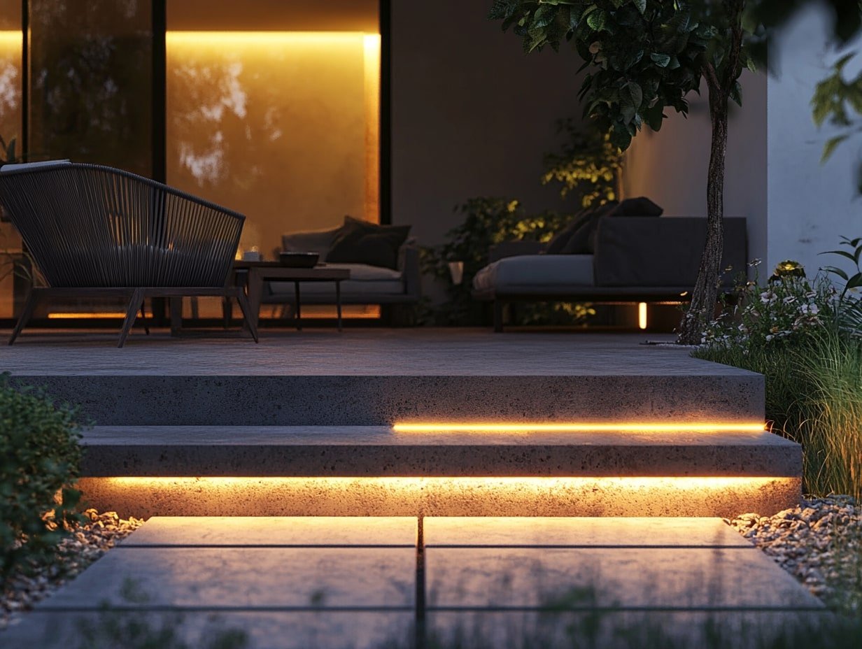 Elevate Your Evenings with Sleek Patio Accent Lighting