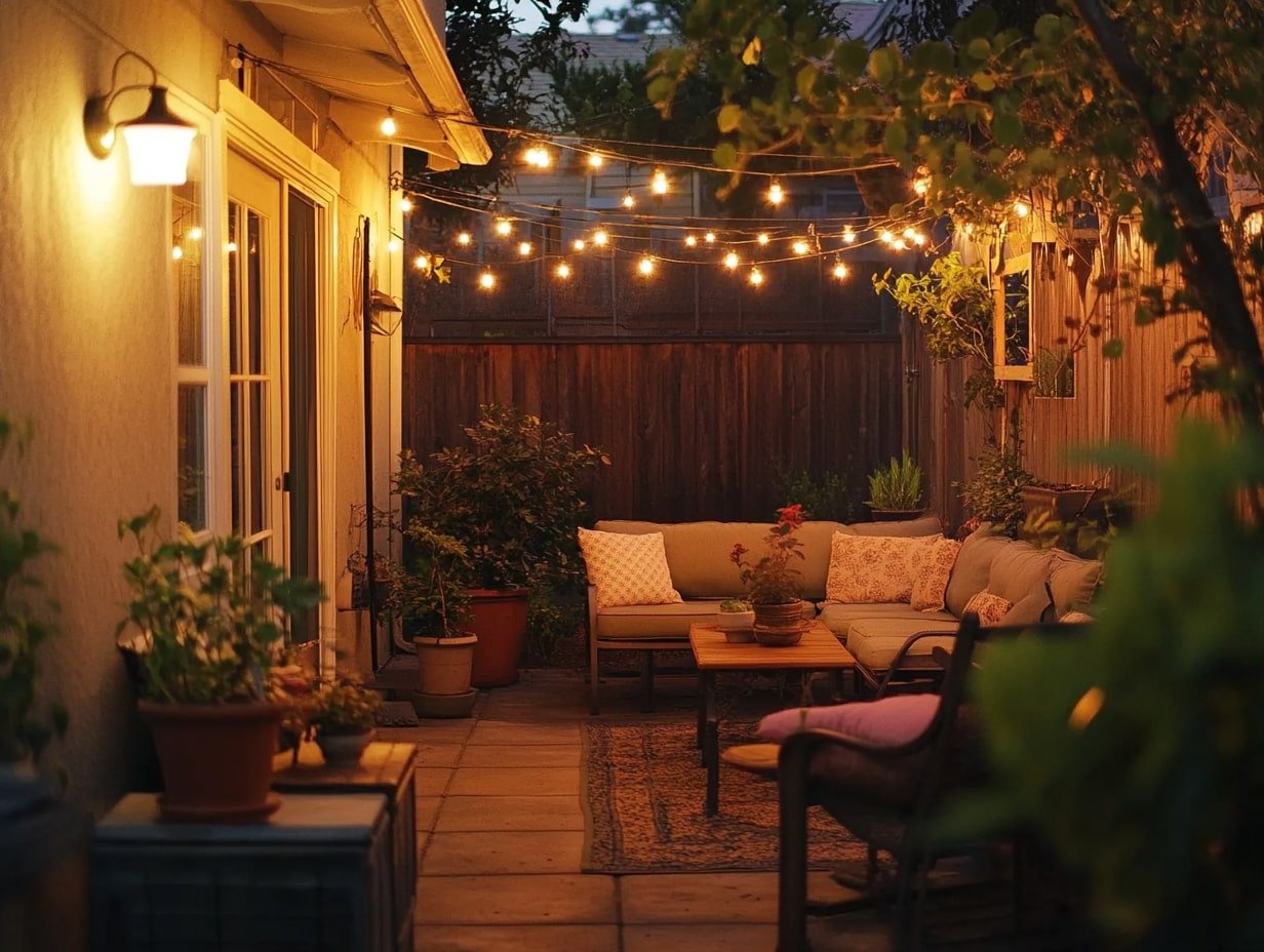 Cozy Up Your Backyard with String Lights and Intimate Patio Vibes