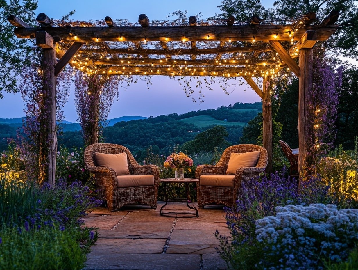 Twinkling Pergola Garden Retreat