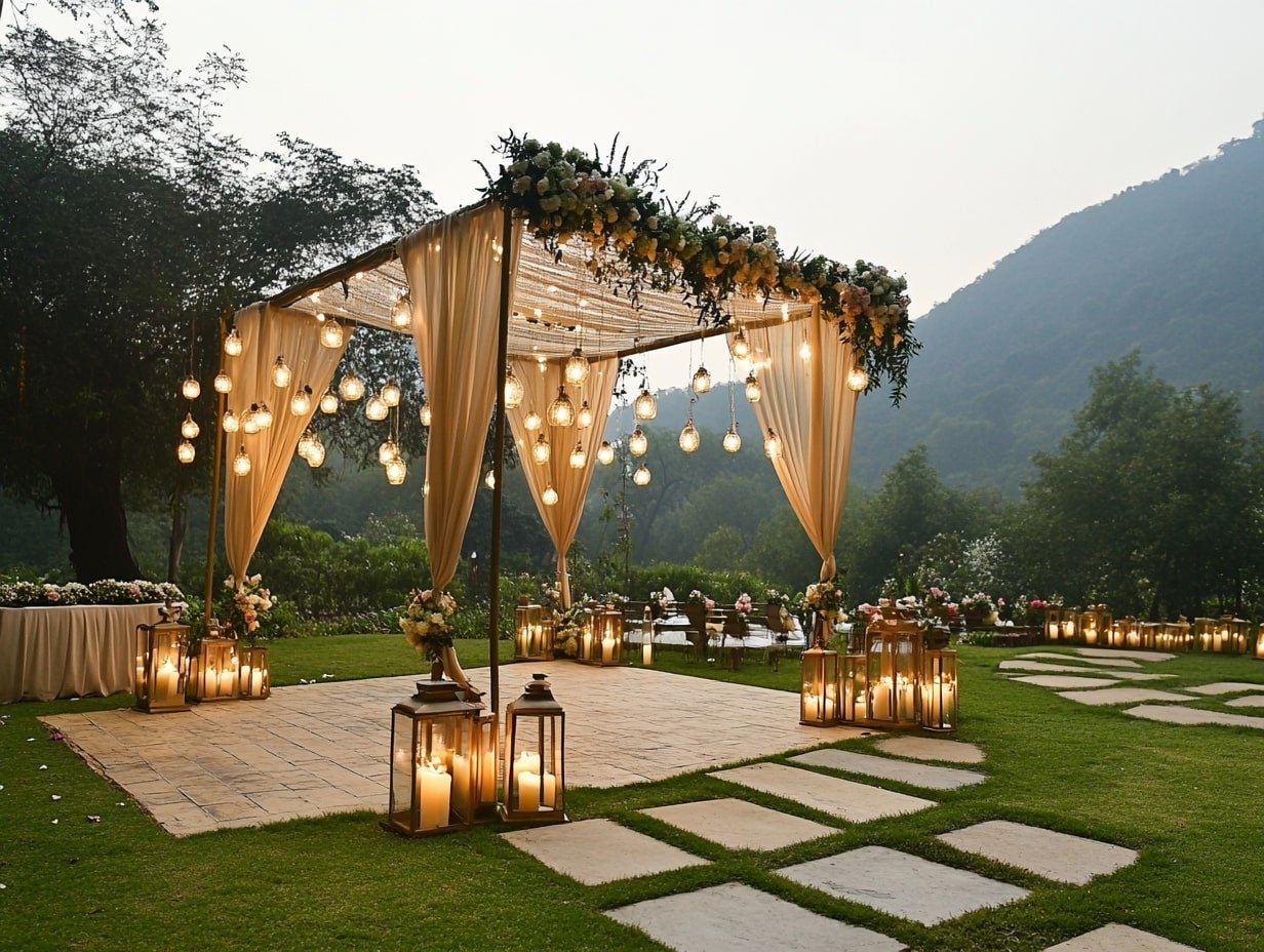 Create a Dreamy Wedding Aisle With Moroccan Lanterns and Soft Candle Glow