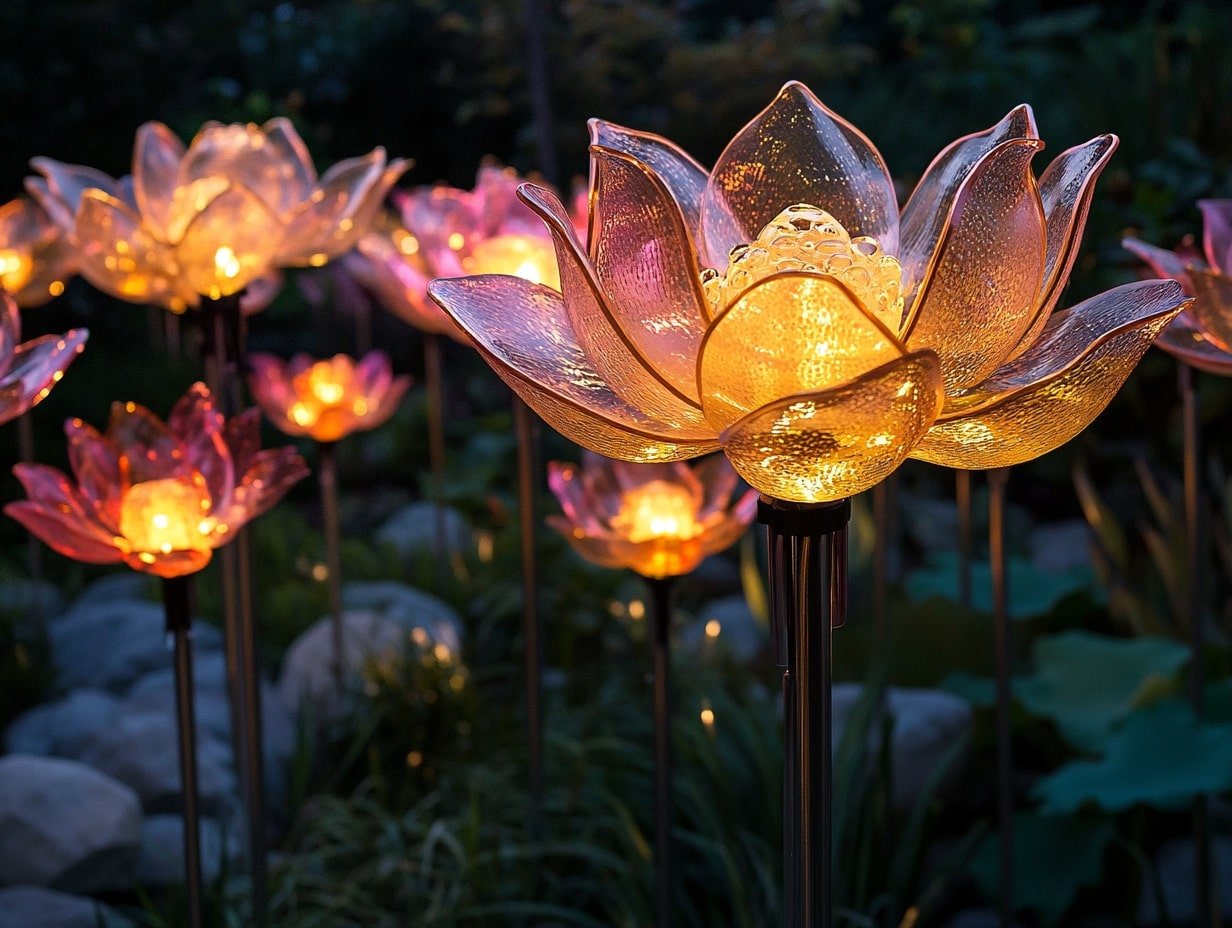 Solar Lotus Lights That Glow at Dusk