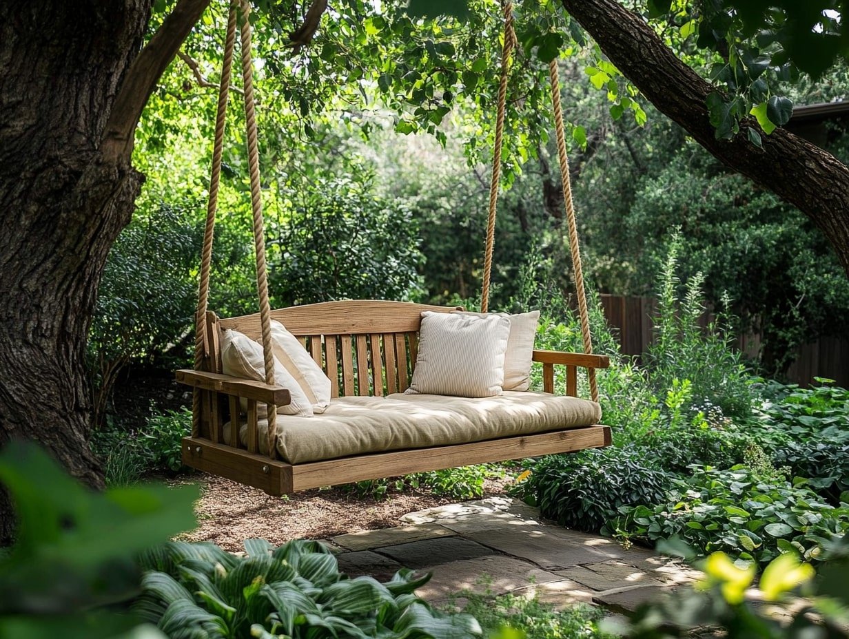 Rustic Swing Nook for Ultimate Relaxation