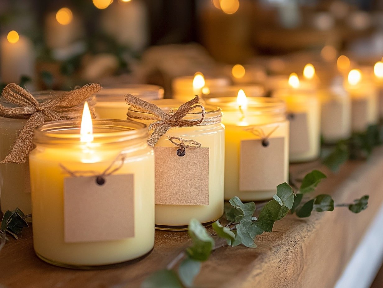Gift Guests with Custom Candle Favors for a Warm Winter Send-Off