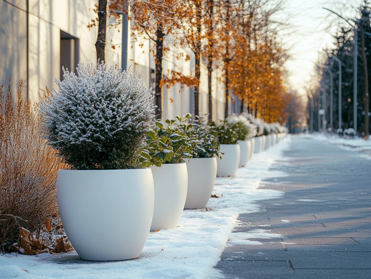 Snow-Themed Planters