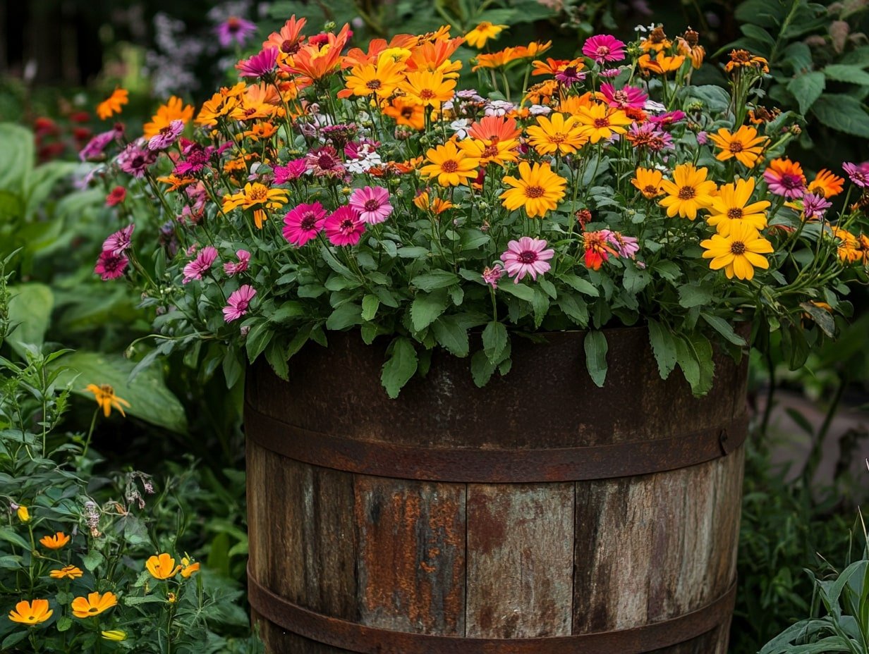 Garden Look with Upcycled Containers