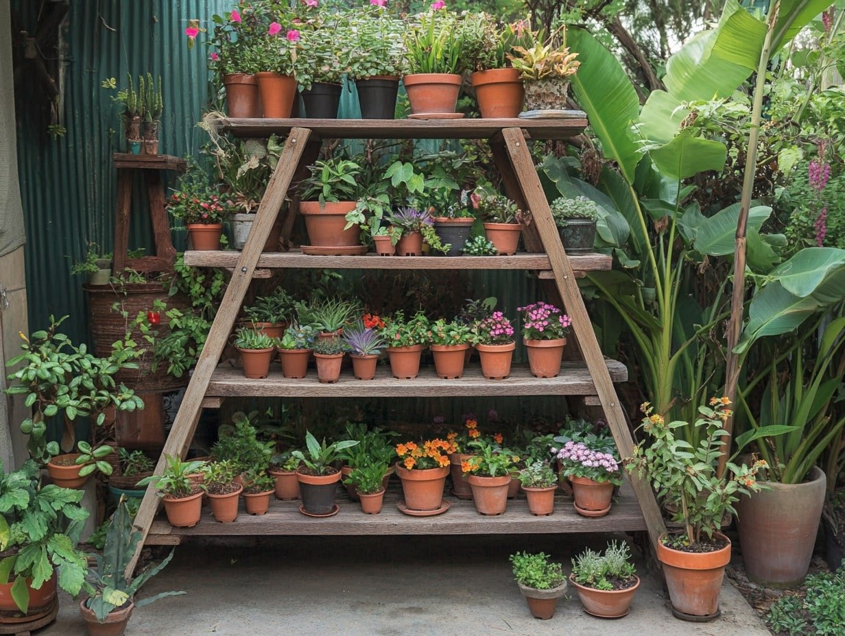 Use Upcycled Wood for a DIY Garden Stand