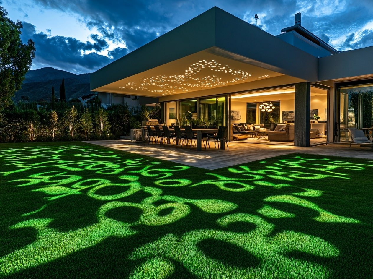 Use Floor Projectors to Light Up Garden Lawns With Artistic Patterns